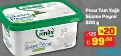 PINAR TAM YAĞLI SÜZME PEYNİR 500 G